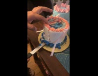 Gender reveal cake received instead of regular