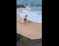 Collab IITW - Woman black bikini lie down at beach