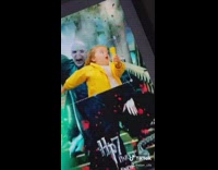 Design girl yellow jacket steals Voldemort nose