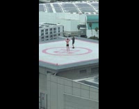 Shirtless guy black underwear helipad 