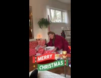 Guy gifts mom laundry basket for christmas 