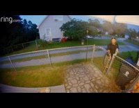 Man hits and break neighbor chain fence