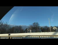 Long straight edge of clouds highway car