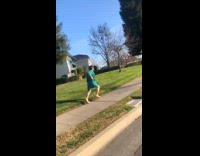 BitchMP - Guy green patient robe running from police street