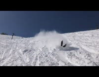 Skii skiier Backflip hard fail 