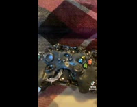 Guy laughing at melted destroyed controller 