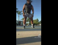 Men Grooves and Did Side Skips on Street