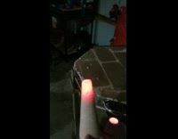 Guy pulls white plug out tip fire 