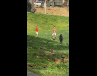 Shirtless guy white shorts squat workout park part 2