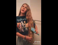 Collab BitchIG2 - Girl brush hair straighten 