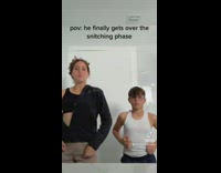 Lady Dances with Little Brother at Home