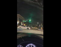 Guy does donuts in intersection police pulls over