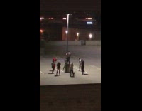 Guys in circle same dance move parking 