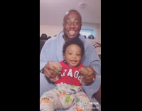 Dad makes baby son in red shirt dance and shake butt to song