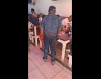 Drunk Elderly Man Dance Along with Man