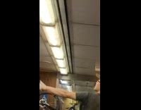 Guy kills bug while passengers cheer