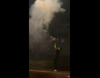 Man Holds Up Firework Base and Explodes on Him