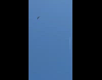 Jet Airplane fly clear sky turn around