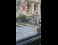 Red shirt black skirt girl wheelchair photographer 