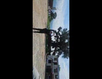 Rainbow ring around sun on the sky