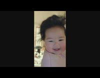 Chubby baby girl with bed hair images