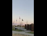 Two girls tiktok dance veteran war memorial 