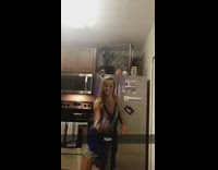 MUSIC Nah text blonde girl throws other blonde girl beer to smash on head fail