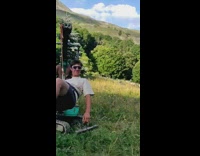 Guy gets spun with a forklift 