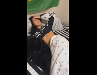 Collab KaleSaladIG - Guy steals and wears girlfriends white playboy pants