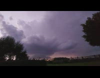Takes video of the large thunder lightning at the park