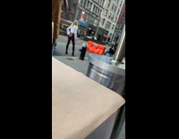 Woman blonde white top boots sidewalk pictorial Part 2