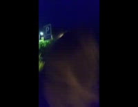 Guy with black hoodie jumps to bush 