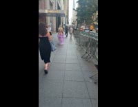 Ladies wearing thong walking on the street