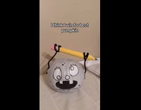 Guy makes doodle bob pumpkin