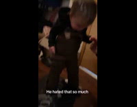 Kid fell on snow and hates it 