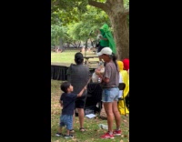 Super hero tryouts guy eat broccoli park