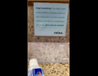 Collab BitchIG2 - Guy reads sign in hotel bathroom lowercase yelling