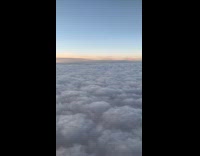 View of the clouds from the airplane