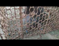 Sound furious black rat trapped in cage
