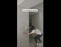 Girl runs for her life brother knife 