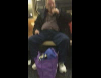 Guy Ingests a Drug on Subway 