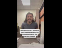 Guy acts out unvaccinated persons fantasy 