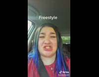 Collab BitchIG2 - Red shirt person in car freestyle rapping penis