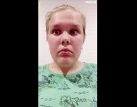 Girl control different parts of her face