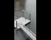 Girl stripe sleeves dance platform on water