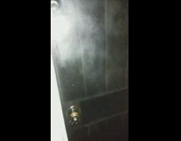 Man tries to open screened door and talk to filmer Part 1