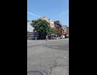 Group of men ride bike make a turn
