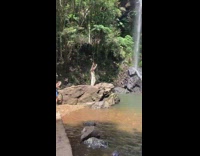 Man in Linen Pajamas Does Ritual Dance