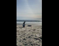 Beach handstand pose fail two girls 