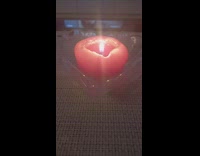 Fire grew when candle gets squeezed